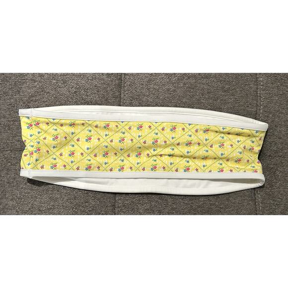 NWT Victoria's Secret Yellow Floral Strapless Bikini Top Women's size M - Picture 2 of 5